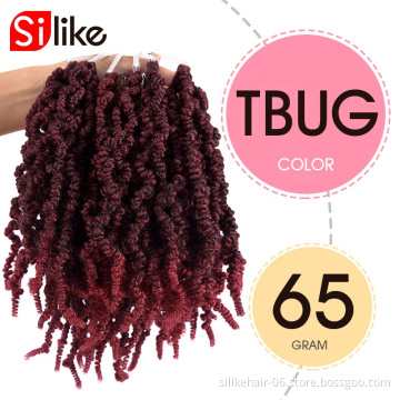 Bomb  kinkyTwistNew Style 10inch 15stands  Pre-Crochet Braids Senegalese Passion Spring Twist Hair with Curly Ends Wavy Glance